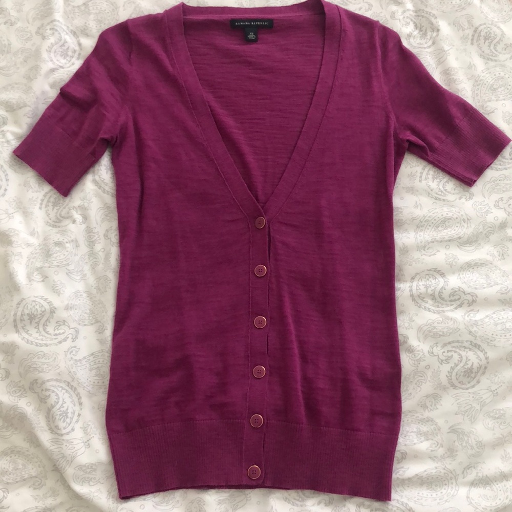 Banana Republic Sweater Button Down V-neck NWOT, XS